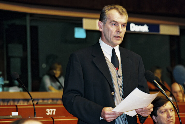 MEP Jose H.G. HAPPART in Plenary Session at the European Parliament in Strasbourg