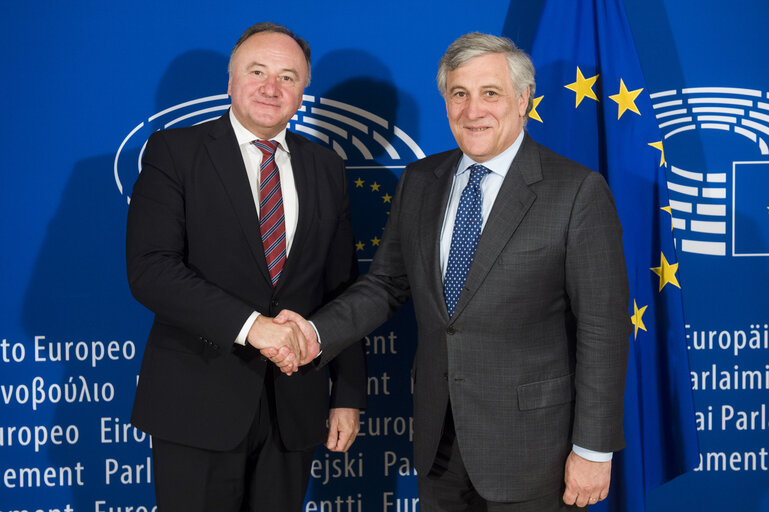 Antonio TAJANI - EP President meets with Pal CSAKY