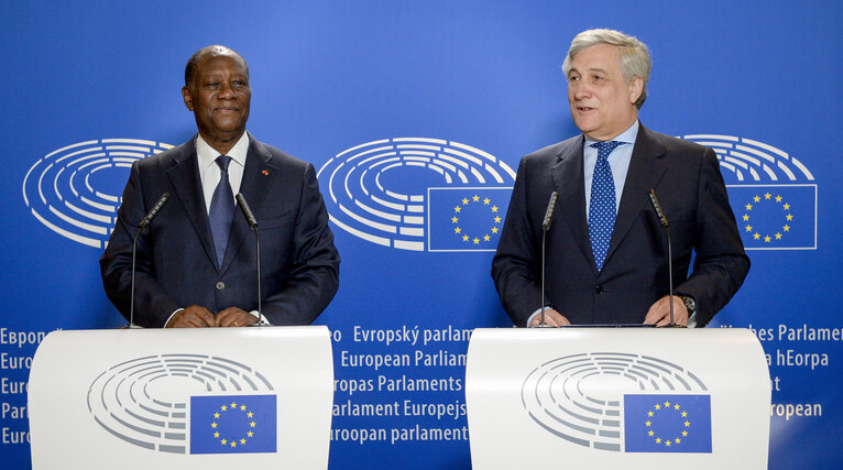 Official visit of Alassane OUATTARA - President of Côte d'Ivoire in Strasbourg - Press point