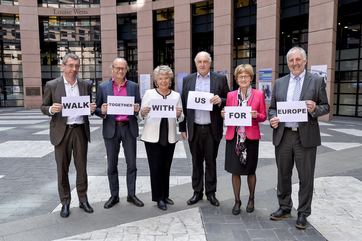 Walk 4 Europe in European parliament in Strasbourg - ' Walk together with us for Europe '