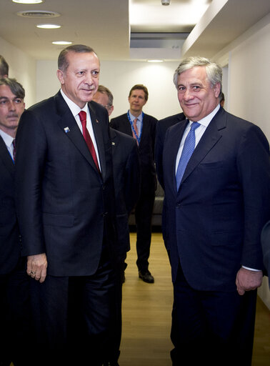 Antonio TAJANI, EP President meets with Recep Tayyip ERDOGAN, President of Turkey