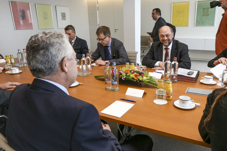 Martin SCHULZ, EP President meets with Fotis KOUVELIS