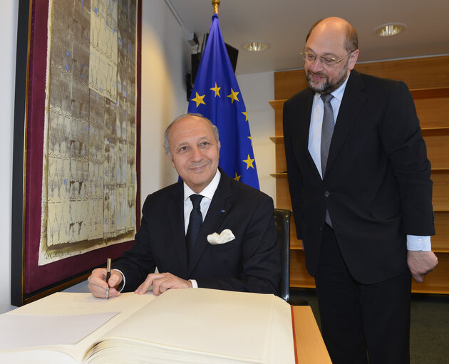 Foto 4: EP President meets with Meeting with  French Minister for Foreign Affairs