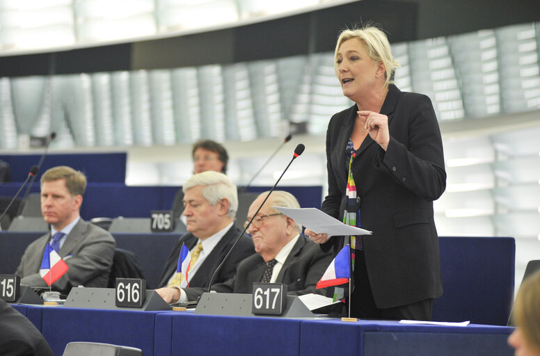 Valokuva 4: Plenary Session in Strasbourg - Week 6-2013: Statement by President of the French Republic