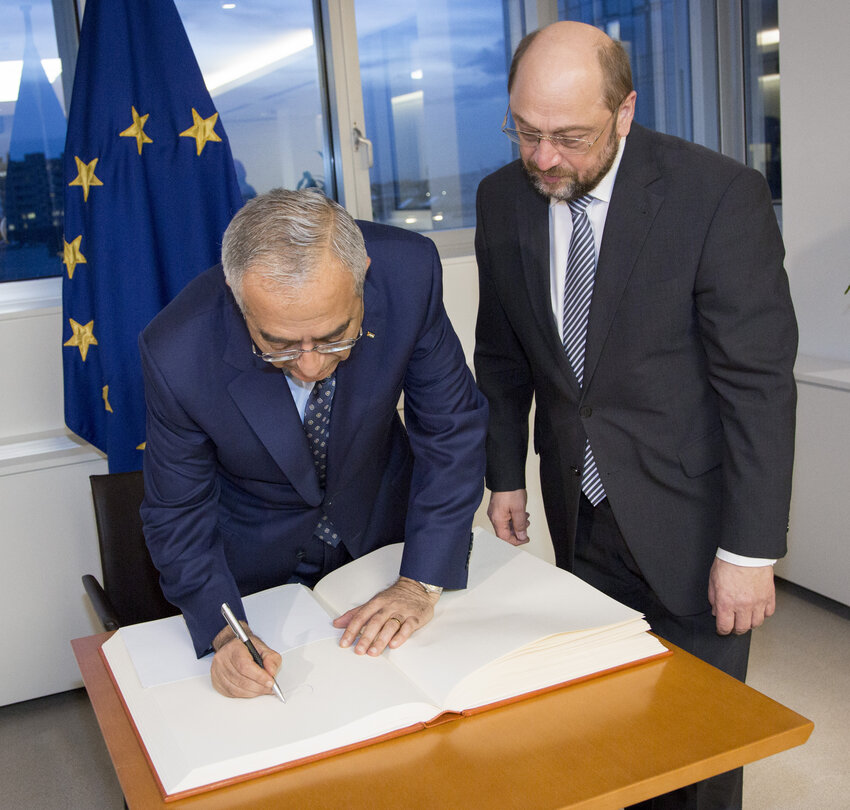 Martin SCHULZ EP President meets with Salam FAYYAD Prime minister of the Palestinian National Authority