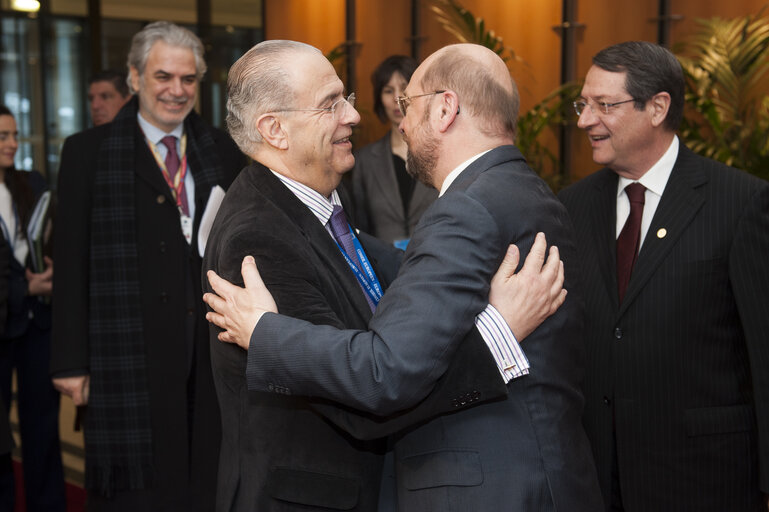 Arrival President of the Republic of Cyprus  for his official visit to the EP.