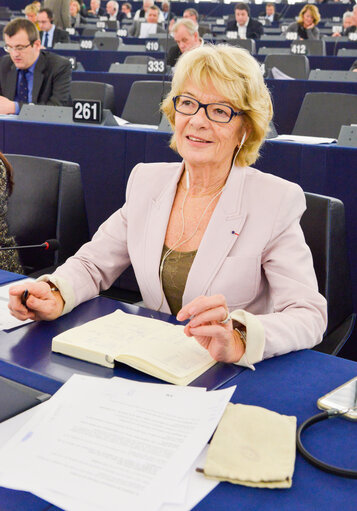 Elisabeth MORIN CHARTIER in plenary session week 3 2017 in Strasbourg