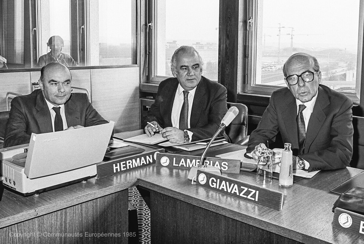 EPP meeting at the EP in Luxembourg - April 1985