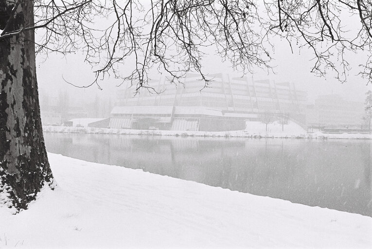 Fotografija 8: Strasbourg EP building under the snow