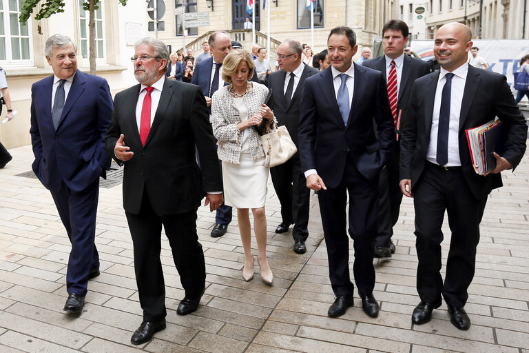 Official visit of the President of the European Parliament to Luxembourg - Mars Di Bartolomeo President of the chamber of Deputies- Chamber of the Deputies