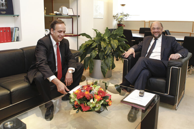 Martin SCHULZ EP President meets with Knut FLECKENSTEIN