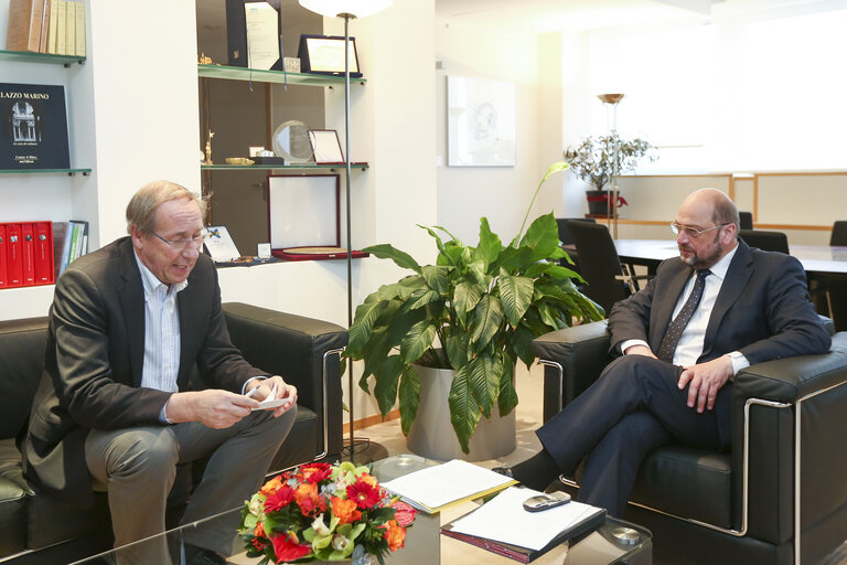 Martin SCHULZ - EP President meets with Norbert NEUSER MEP
