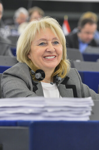 Jolanta HIBNER in plenary session in Strasbourg Week 6 - 2013