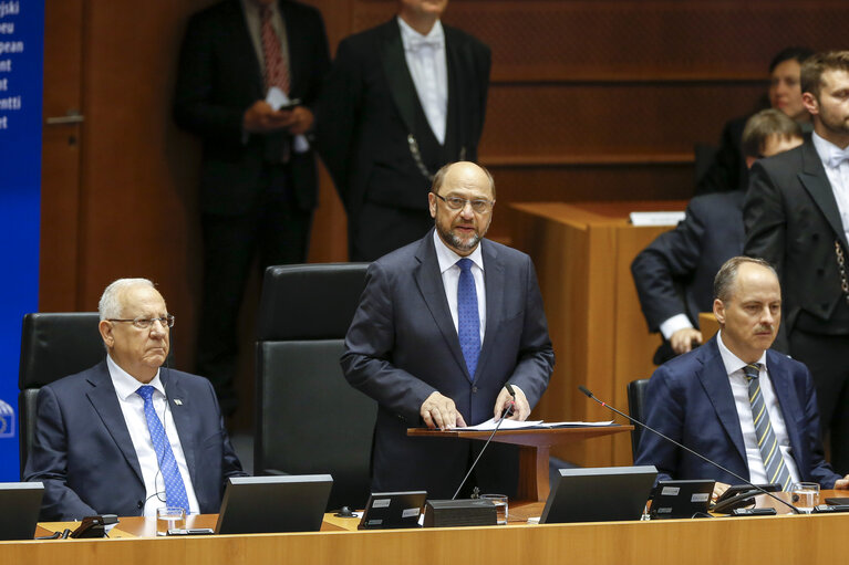 Official visit of the President of the State of Israel to the European Parliament in Brussels.