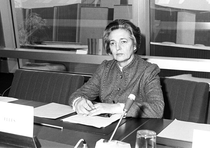 The MEP Baroness Diana ELLES during a session in January 1982.