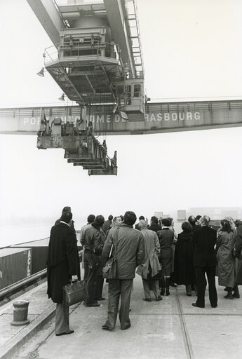 Fotogrāfija 1: Visit at the harbour of Strasbourg on March 1983