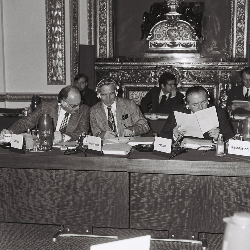 Policy Committee meeting in 1977