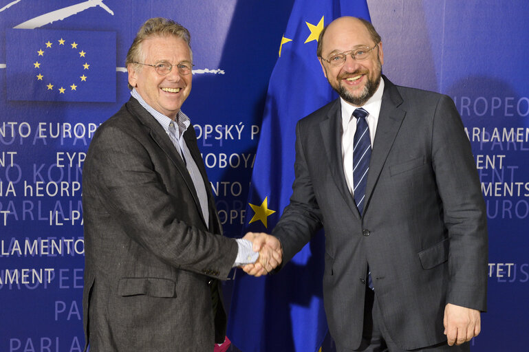 Photo 1: Martin SCHULZ - EP President meets with MEP Daniel COHN-BENDIT