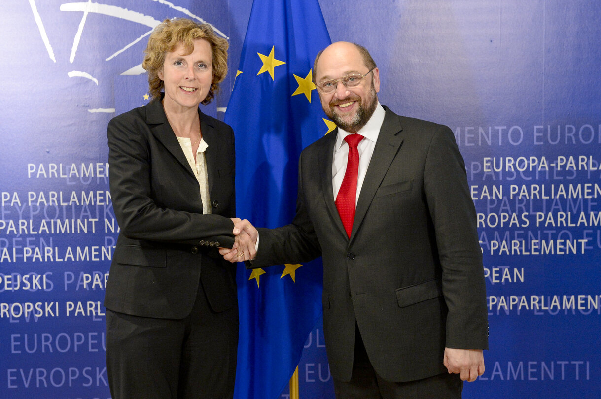 Martin SCHULZ - EP President meets with Connie HEDEGAARD, Commissioner in charge of Climate Action