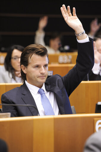 Fotografi 1: Vote during Plenary Session in Brussels - Week 19 - 2012