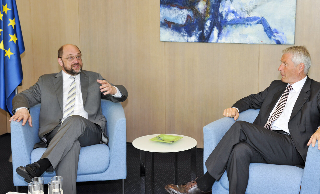 Martin SCHULZ - EP President meets with Thorbjorn JAGLAND - Secretary General of the Council of Europe