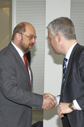 Foto 4: Martin SCHULZ - EP President meets with representatives of Brittany Ferries Company