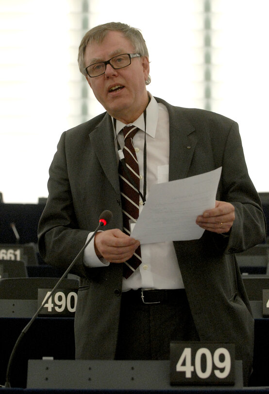 Olle SCHMIDT MEP in plenary session in Strasbourg.