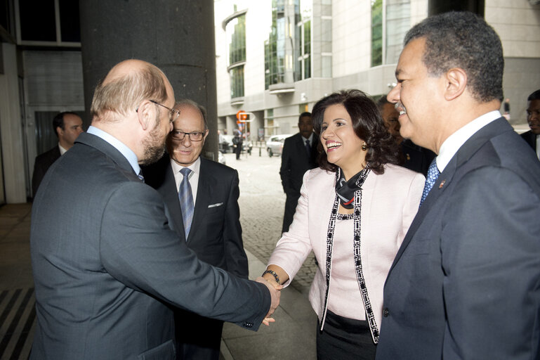 Fotogrāfija 2: Martin SCHULZ - EP President meets with Leonel Antonio FERNANDEZ REYNA, President of the Dominican Republic.