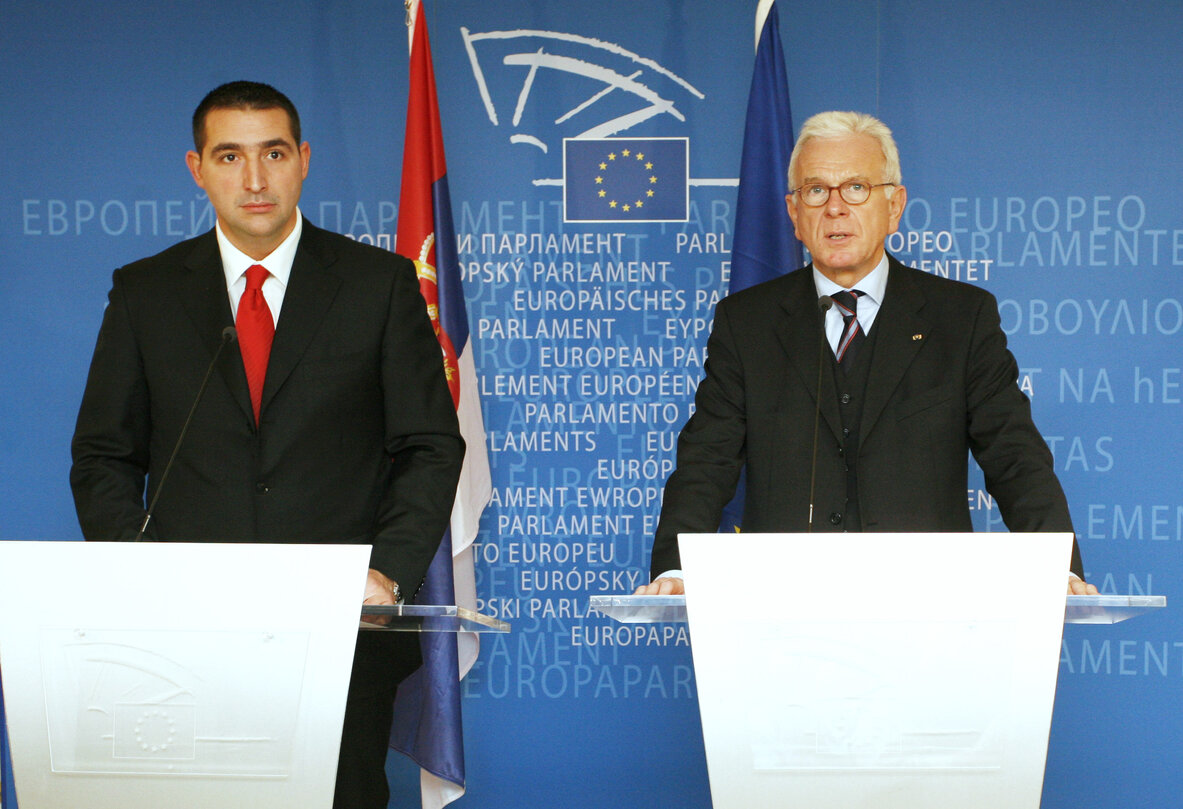 EP President meets with Oliver DULIC, Speaker of the Serbian Parliament, in Brussels