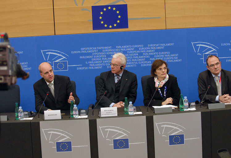 Press conference following the visit of the Swedish Prime Minister to the EP.