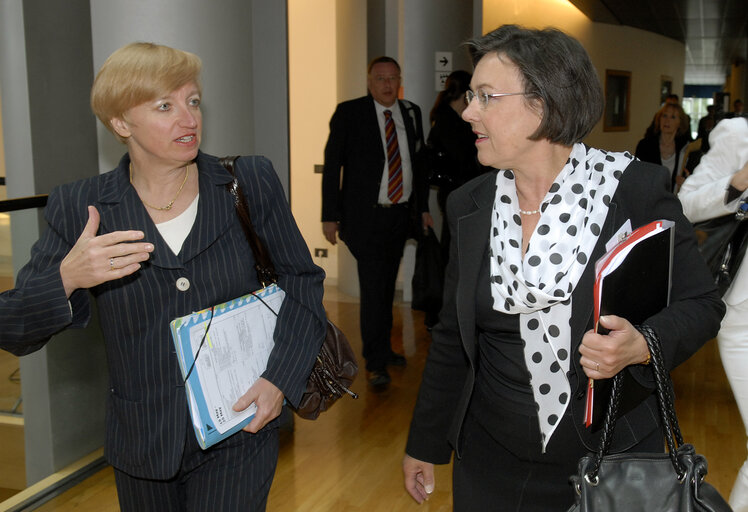 Fotografia 3: MEP Maria MARTENS meets with Mrs Gerdi Verbeet, Speaker of the Dutch Parliament (Tweede Kamer), in Strasbourg