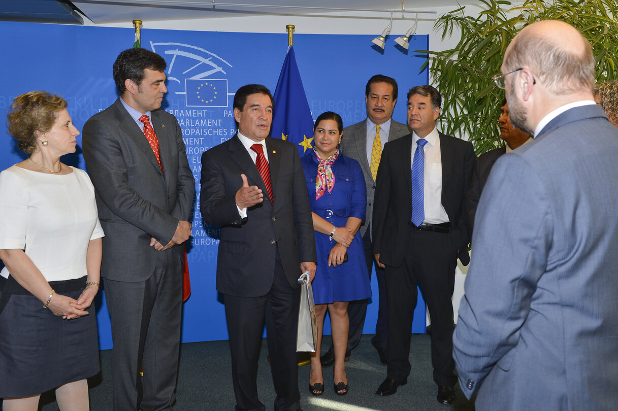 Martin SCHULZ - EP President meets with the delegation of the Mexican Parliament.