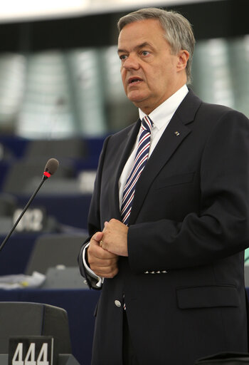 Fotografie 1: Christoph KONRAD in plenary session in Strasbourg.