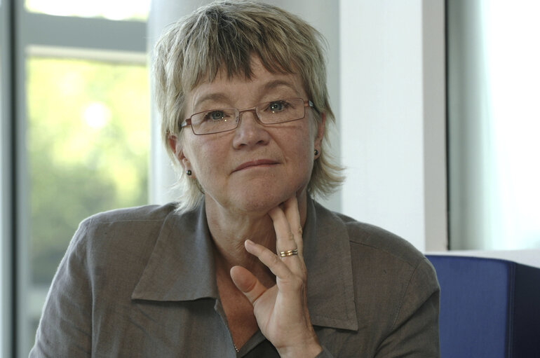 Portrait of MEP Ewa HEDKVIST PETERSEN in Strasbourg