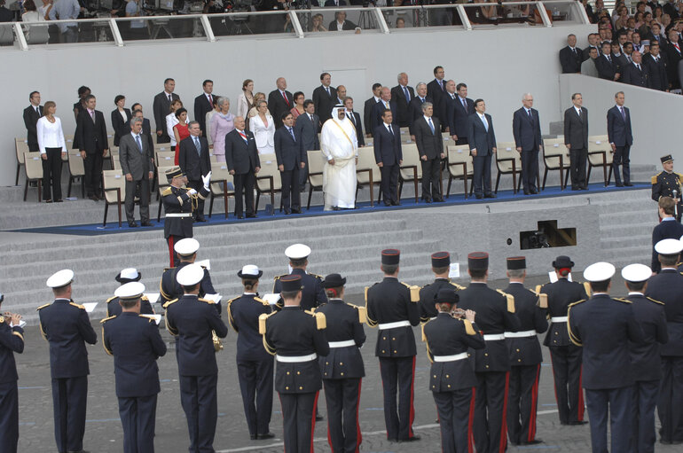 EP President and European authorities attend the July 14 festivities on France's National Day in Paris