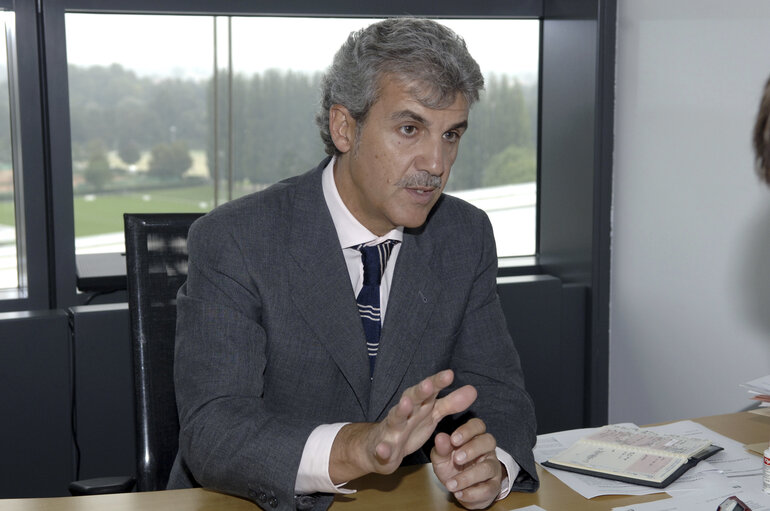 MEP Gerardo GALEOTE attends an interview in Strasbourg