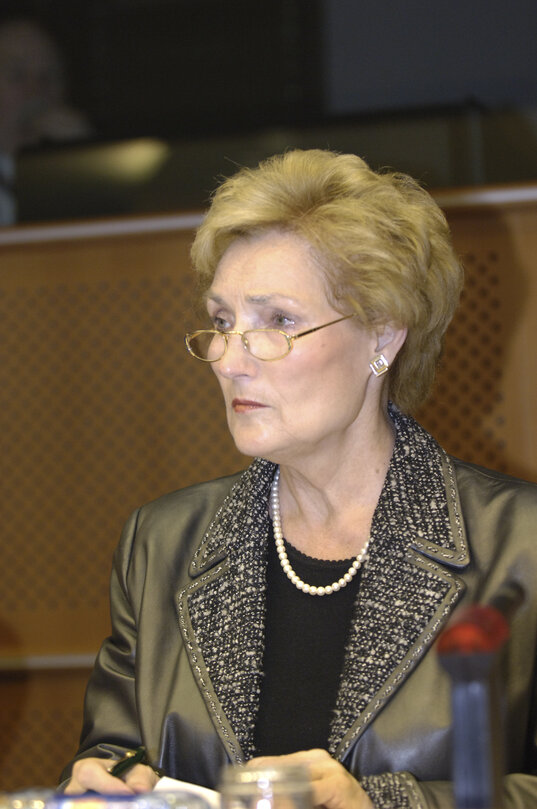 MEP Erna HENNICOT-SCHOEPGES attends a meeting in Brussels