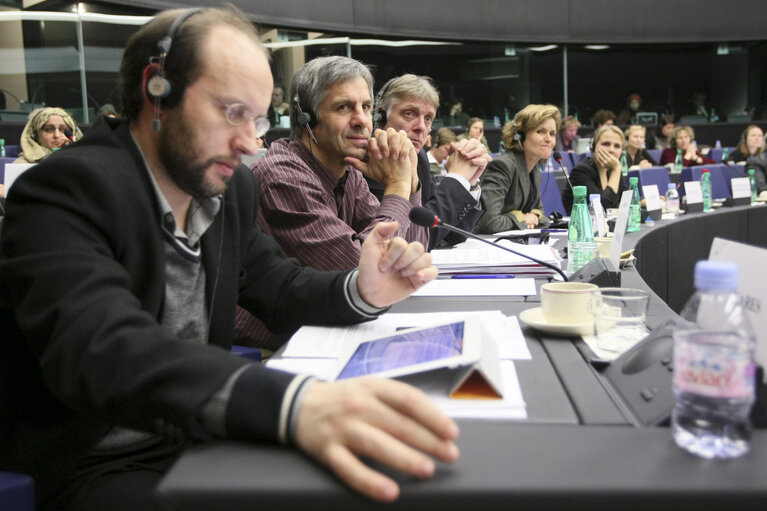 Billede 6: Sakharov Prize 2011. Arab Spring. Meeting with GREENS GROUP