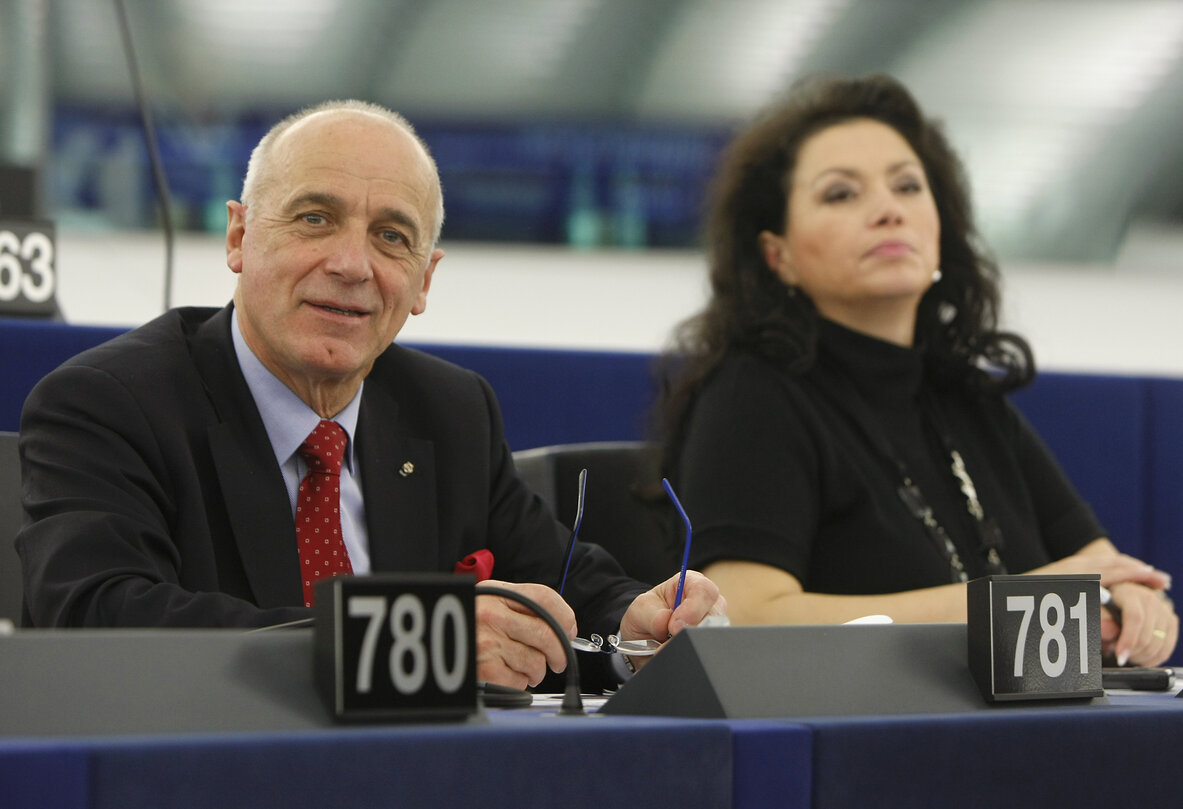 Fernand LE RACHINEL MEP in Plenary Session in Strasbourg