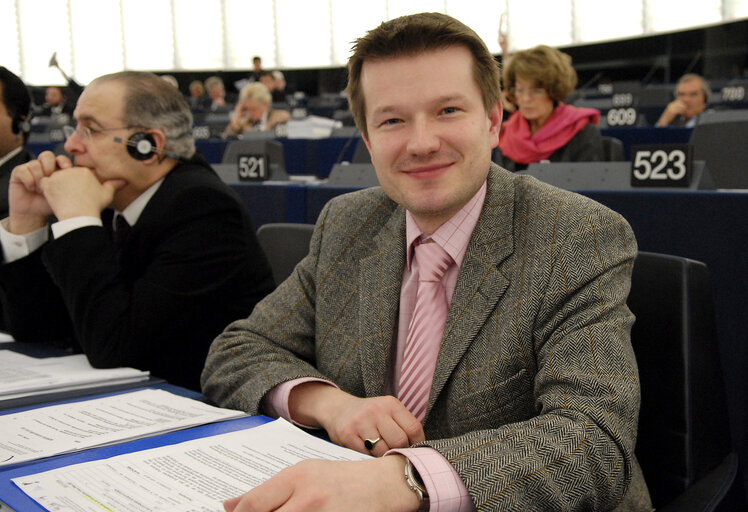 Fotografie 8: Martin KASTLER in Plenary Session in STrasbourg.