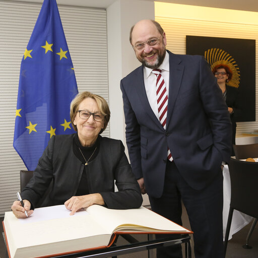 Martin SCHULZ - EP President meets with Marylise LEBRANCHU - French Minister of the Reform, State and Decentralisation