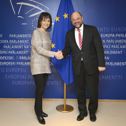 Martin SCHULZ, EP President meets with MEP Sylvie GUILLAUME