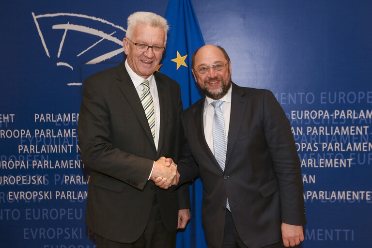 Fotogrāfija 2: Martin SCHULZ - EP President meets with German Politician Winfried KRETSCHMANN