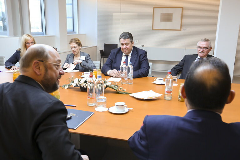 Martin SCHULZ - EP President meets with Sigmar GABRIEL, vice chancellor of Germany