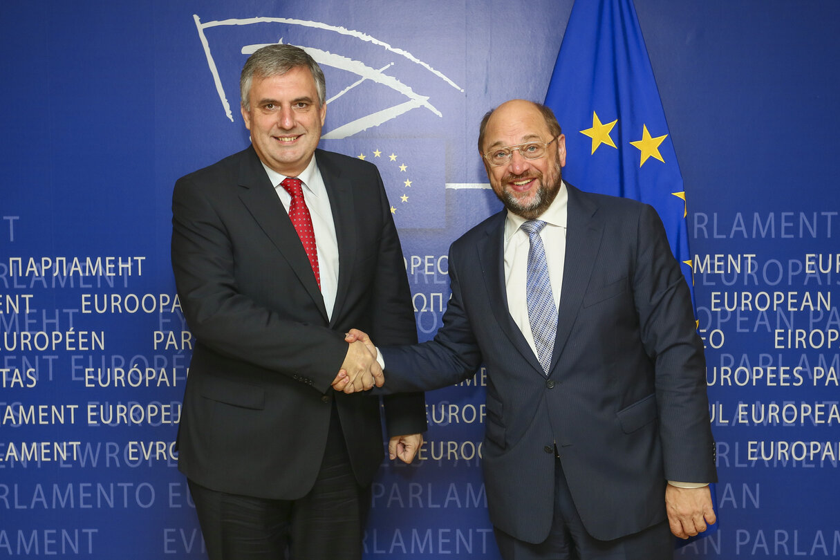 Martin SCHULZ - EP President meets with former mep Ivailo KALFIN