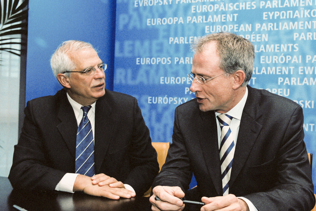 Josep BORRELL FONTELLES - EP President meets with Atzo NICOLAI, Dutch Minister of European Affairs