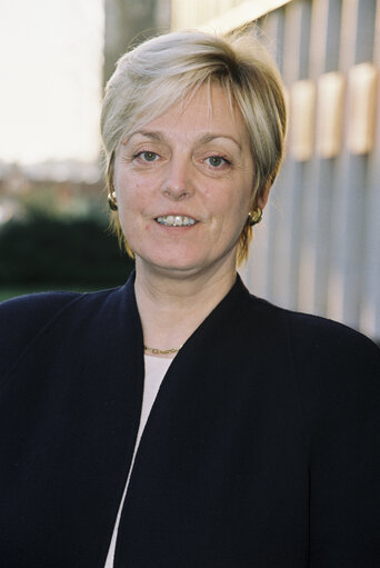 Foto 1: Portrait of Annemie NEYTS-UYTTEBROECK in Strasbourg on December 15, 1998.