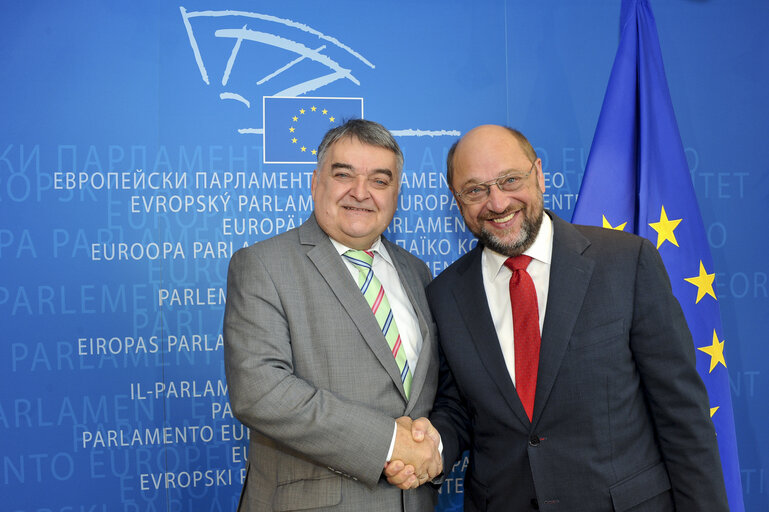 Martin SCHULZ - EP President meets with MEP Herbert REUL