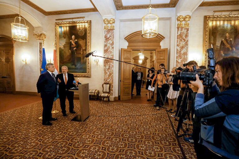 Official visit of the President of the European Parliament to Luxembourg - Press point.