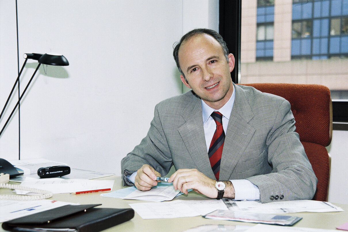 Portrait of MEP Jose Javier POMES RUIZ in Brussels